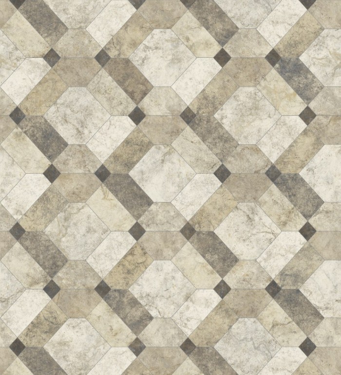 Papel pintado azulejos de piedra geométricos - Tarsis 679636