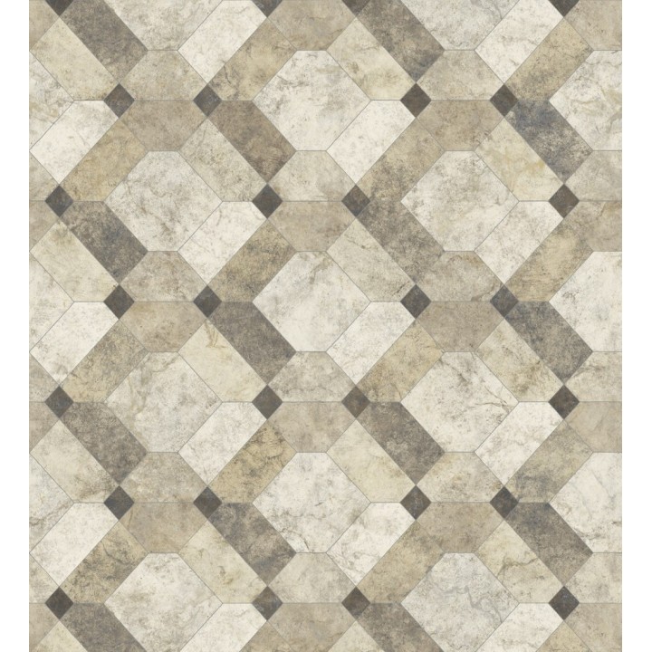 Papel pintado azulejos de piedra geométricos - Tarsis 679636