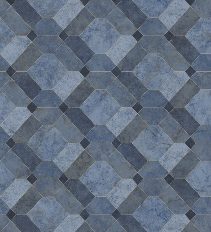 Papel pintado azulejos de piedra geométricos - Tarsis 679637