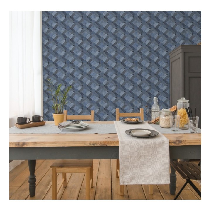 Papel pintado azulejos de piedra geométricos - Tarsis 679637