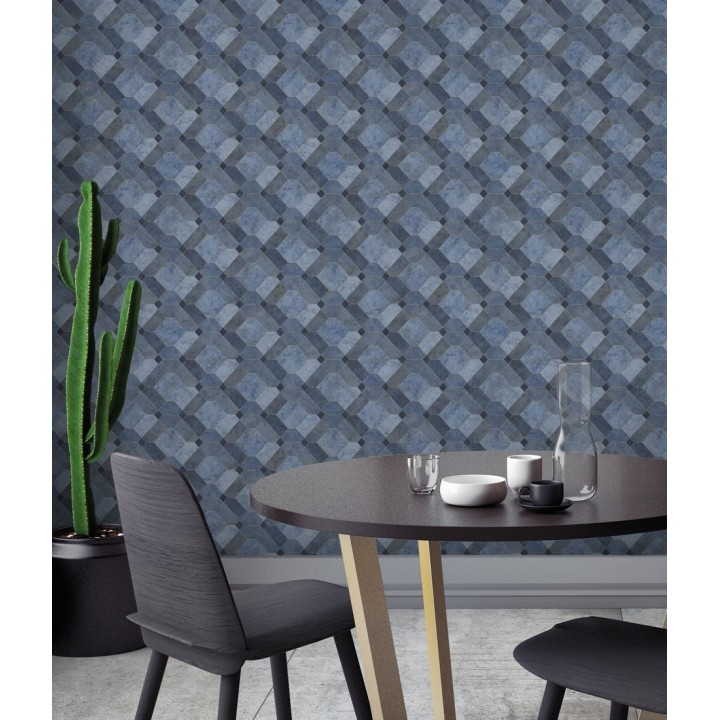 Papel pintado azulejos de piedra geométricos - Tarsis 679637