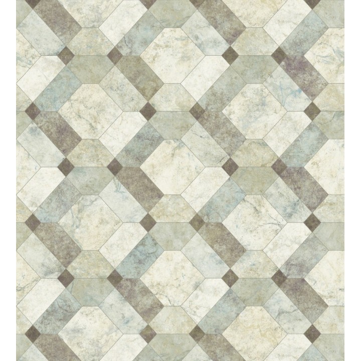 Papel pintado azulejos de piedra geométricos - Tarsis 679638