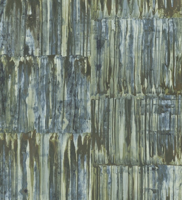 Papel pintado de metal cepillado con óxido - Kansas Hall 679642