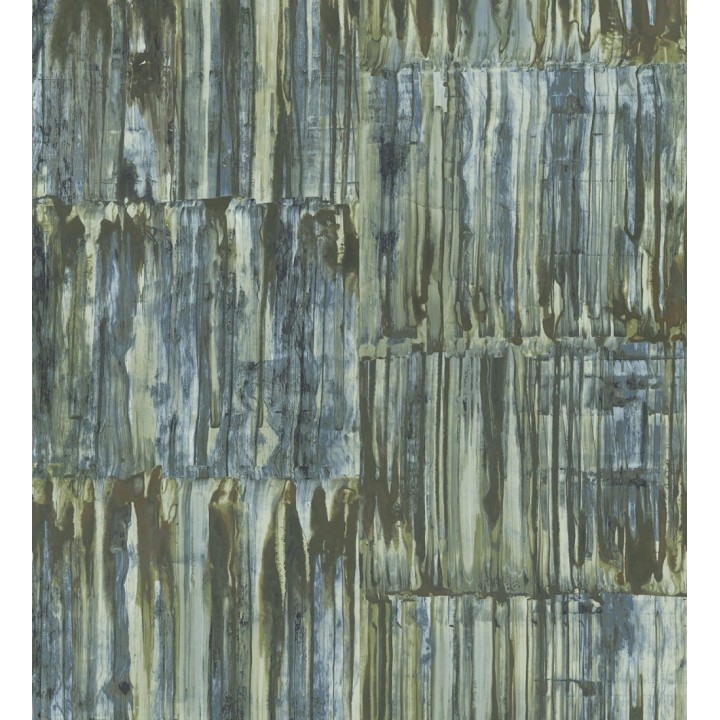 Papel pintado de metal cepillado con óxido - Kansas Hall 679642