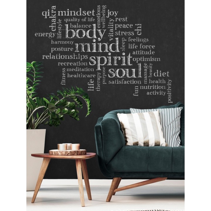 Papel pintado pizarra natural para escribir encima con tizas - Blackboard 679647