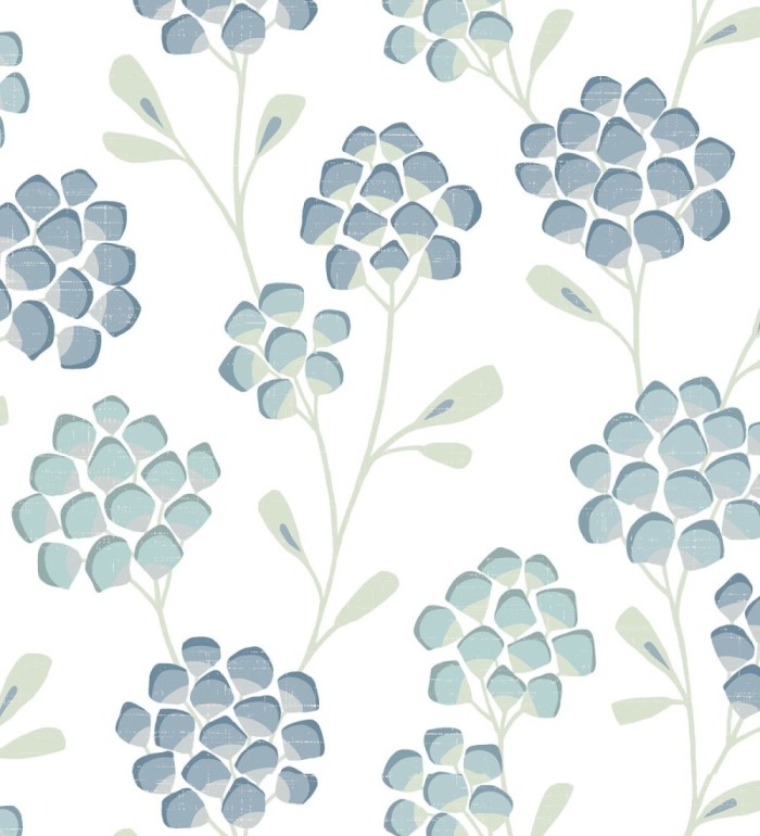 Papel pintado flores con hojas geométricas estilo nórdico - Covent Garden 679648