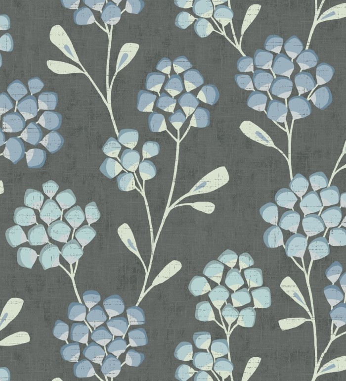 Papel pintado flores con hojas geométricas estilo nórdico - Covent Garden 679649