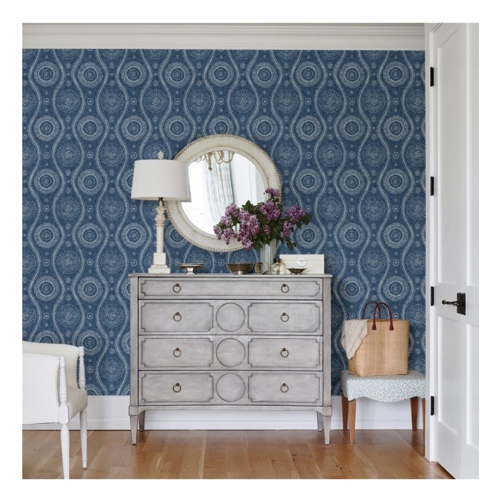 Papel pintado retro estilo hindú - Retro Blomst 679650