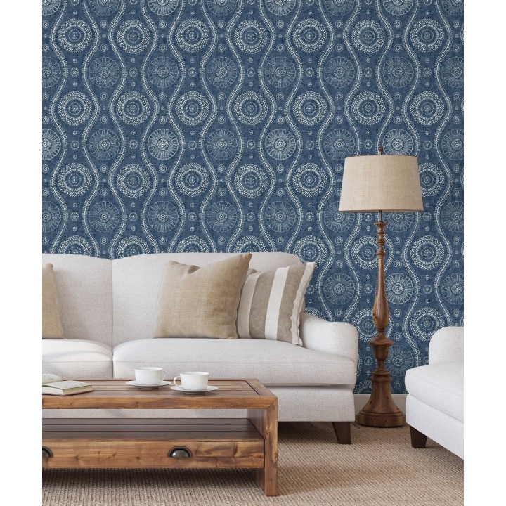 Papel pintado retro estilo hindú - Retro Blomst 679650