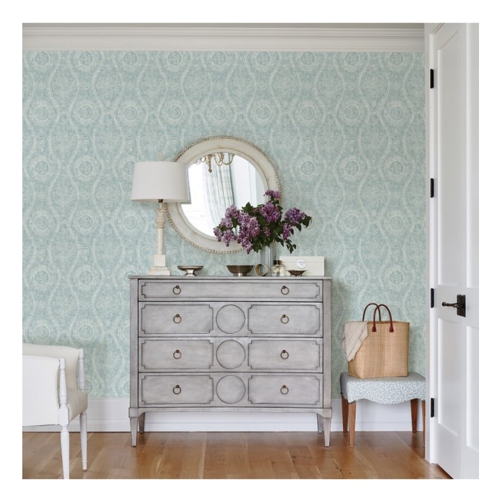 Papel pintado retro estilo hindú - Retro Blomst 679651