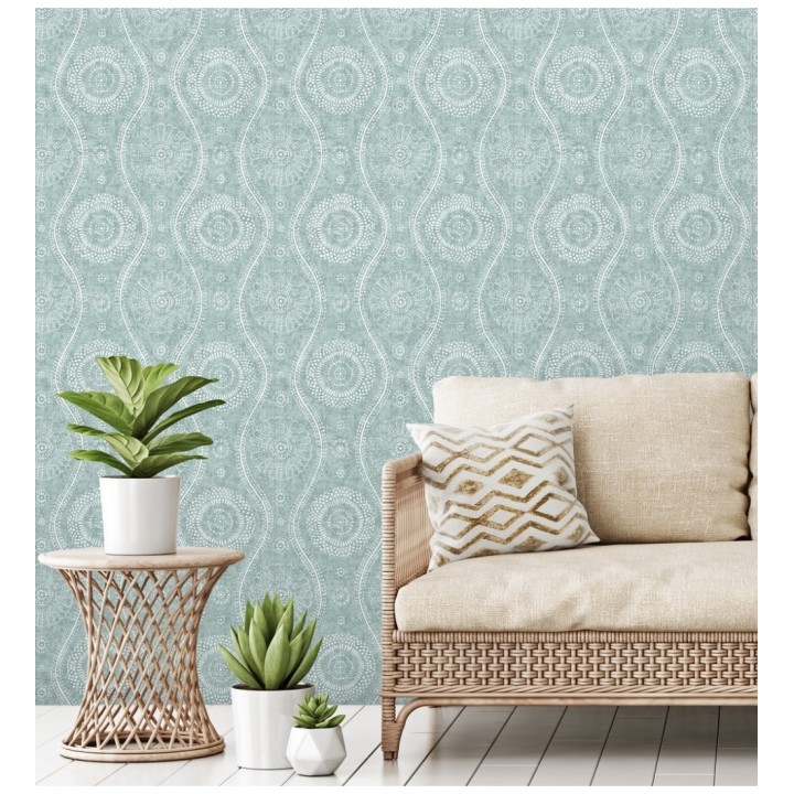 Papel pintado retro estilo hindú - Retro Blomst 679651