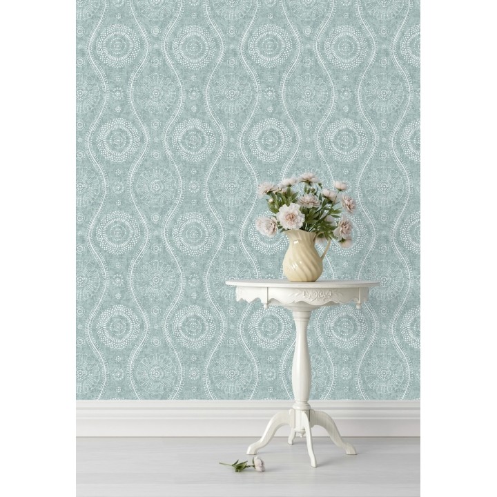 Papel pintado retro estilo hindú - Retro Blomst 679651