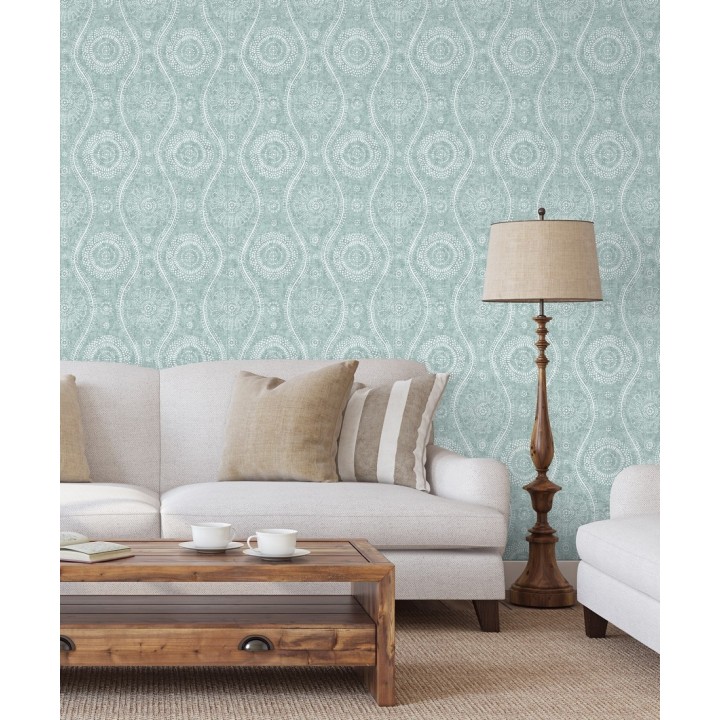 Papel pintado retro estilo hindú - Retro Blomst 679651