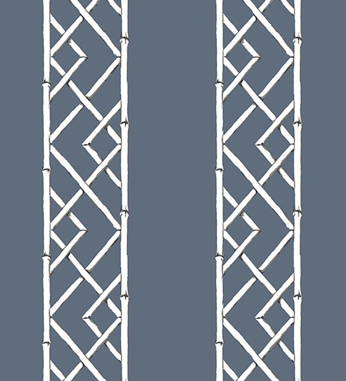 Papel pintado rayas de celosía de bambú - Henrik Palace 679655