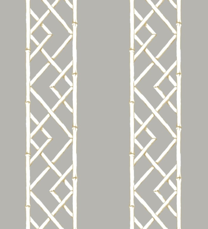 Papel pintado rayas de celosía de bambú - Henrik Palace 679658