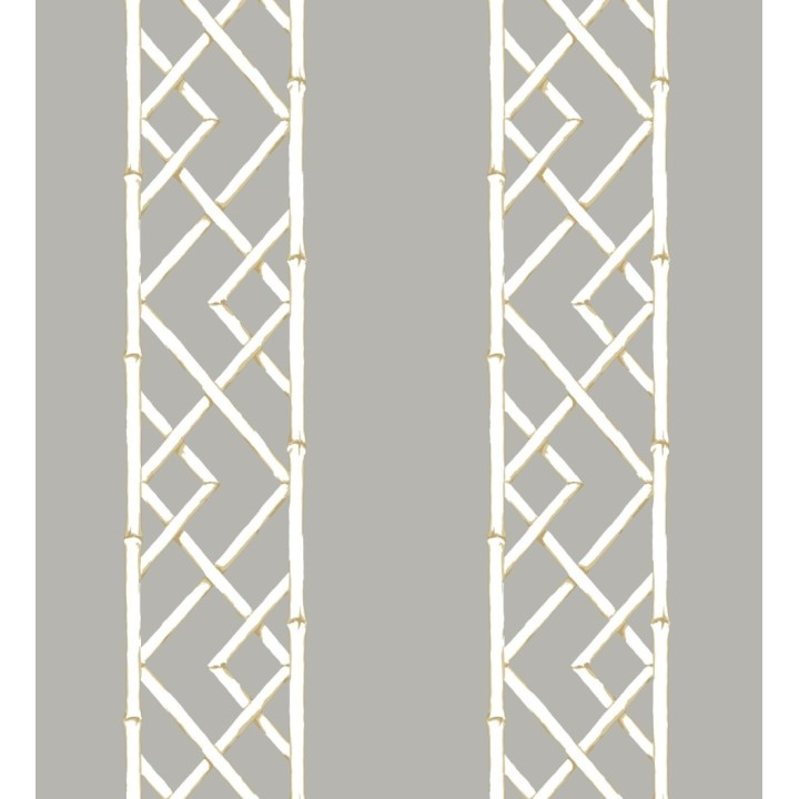 Papel pintado rayas de celosía de bambú - Henrik Palace 679658