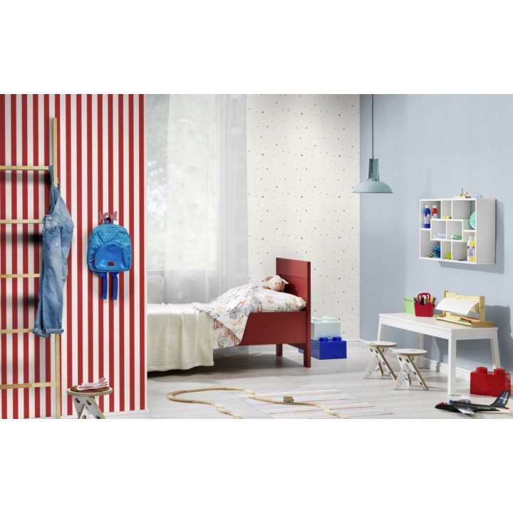 Papel pintado rayas infantiles bicolor - Raya London 6 8713