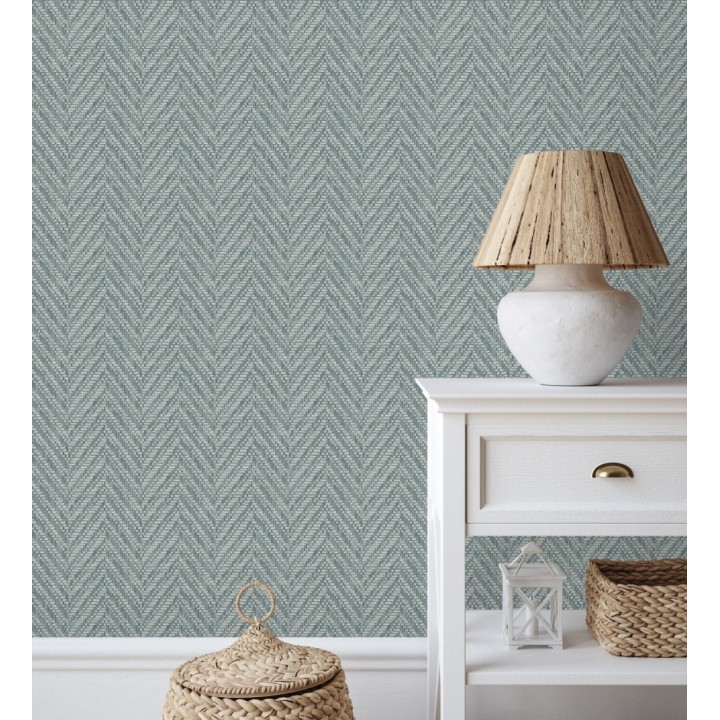 Papel pintado de espigas efecto fibra vegetal con textura - Mumbai 679664