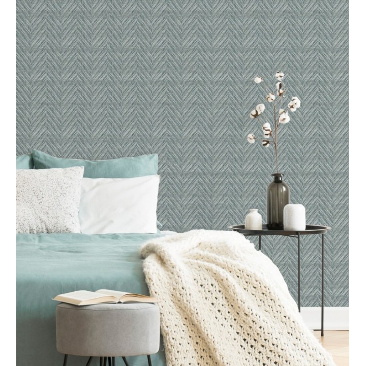 Papel pintado de espigas efecto fibra vegetal con textura - Mumbai 679664