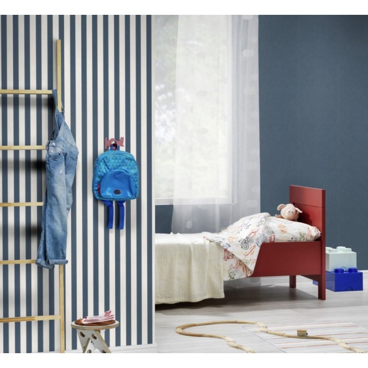 Papel pintado rayas infantiles bicolor - Raya London 6 8714