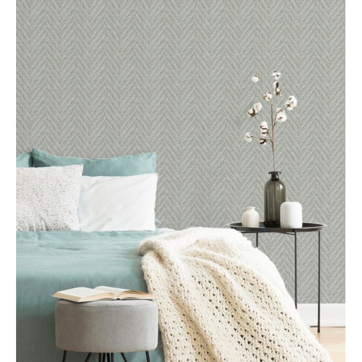 Papel pintado de espigas efecto fibra vegetal con textura - Mumbai 679666