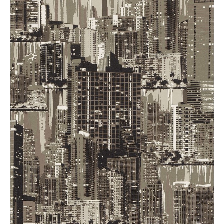 Papel pintado edificios del skyline tonos sepia - Beever 8784