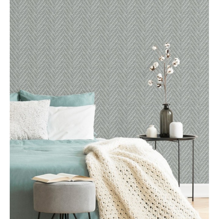 Papel pintado de espigas efecto fibra vegetal con textura - Mumbai 679667