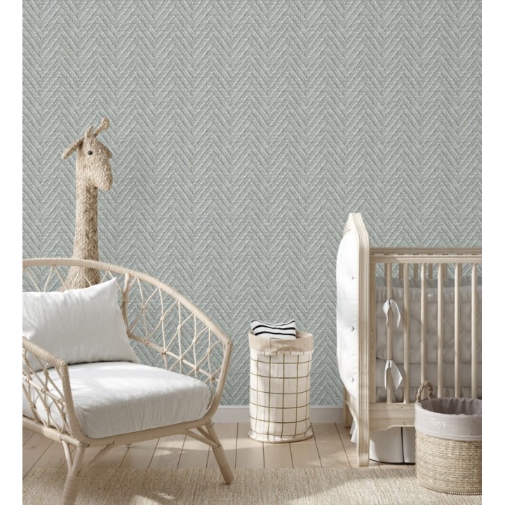 Papel pintado de espigas efecto fibra vegetal con textura - Mumbai 679667