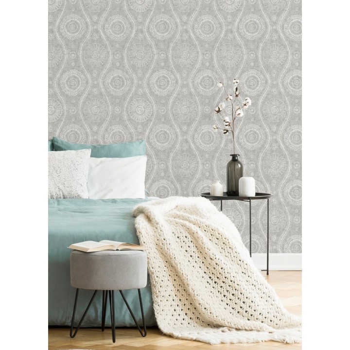 Papel pintado retro estilo hindú - Retro Blomst 679668