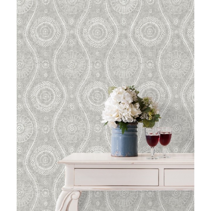 Papel pintado retro estilo hindú - Retro Blomst 679668