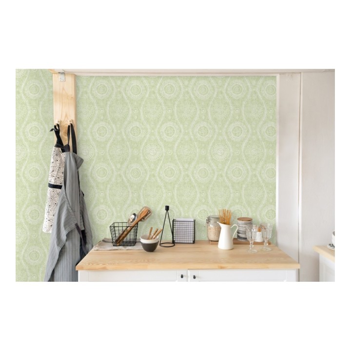 Papel pintado retro estilo hindú - Retro Blomst 679670