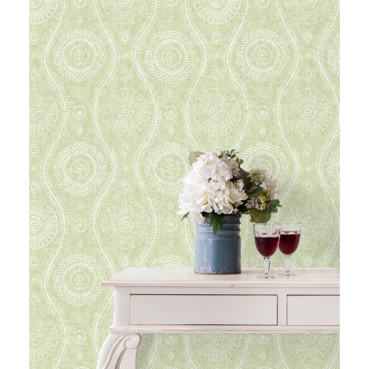 Papel pintado retro estilo hindú - Retro Blomst 679670