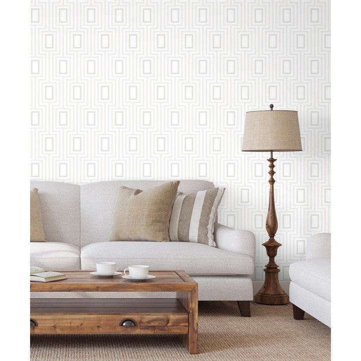 Papel pintado de rectángulos formando un laberinto - Clarion 679683