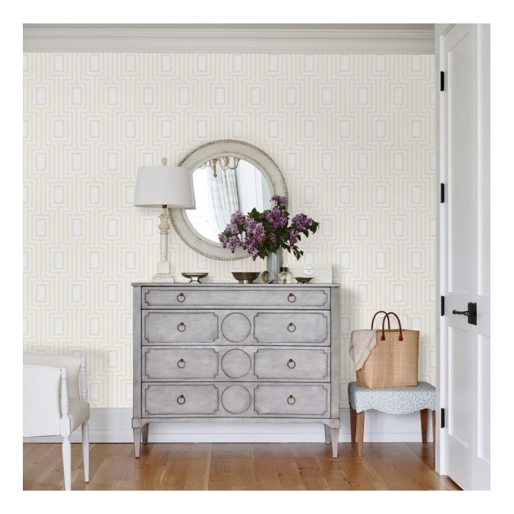 Papel pintado de rectángulos formando un laberinto - Clarion 679684