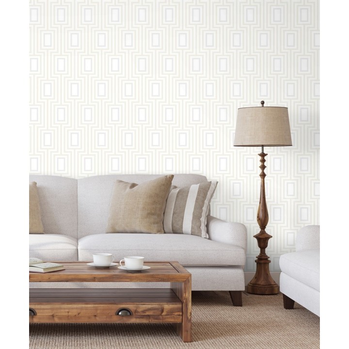 Papel pintado de rectángulos formando un laberinto - Clarion 679684