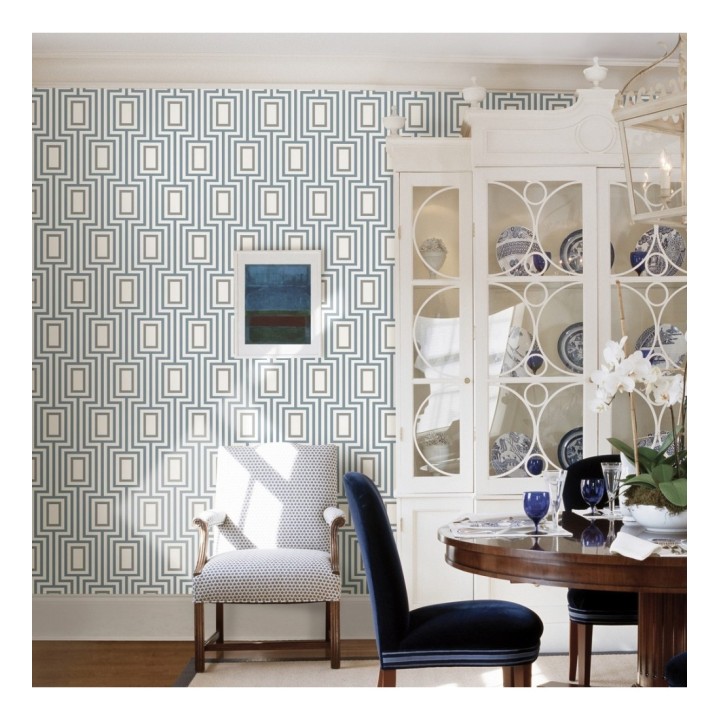 Papel pintado de rectángulos formando un laberinto - Clarion 679685