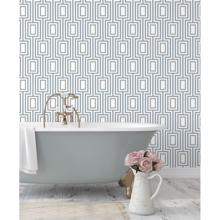 Papel pintado de rectángulos formando un laberinto - Clarion 679685