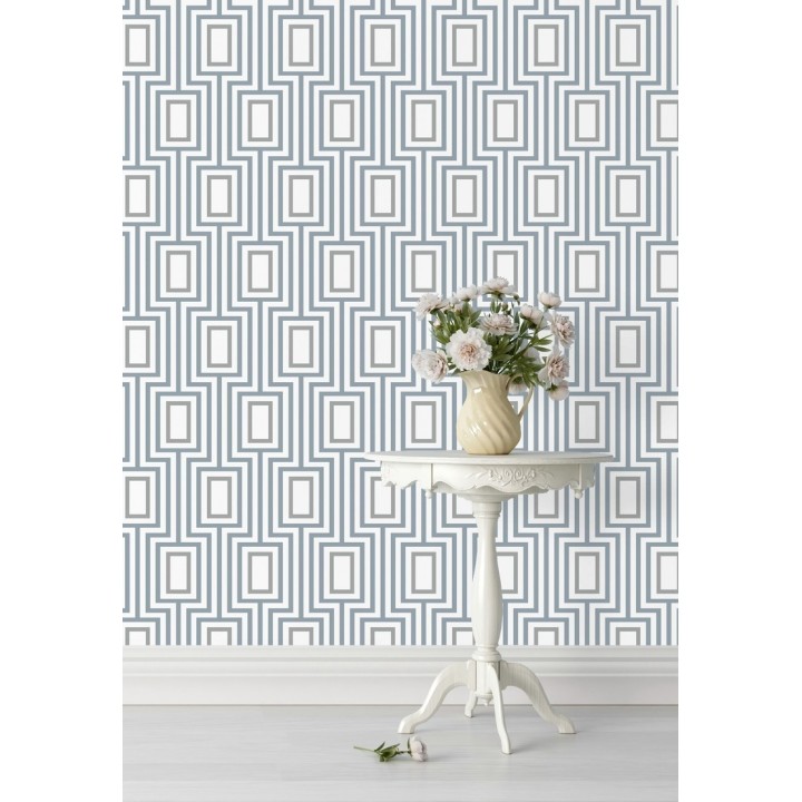 Papel pintado de rectángulos formando un laberinto - Clarion 679685