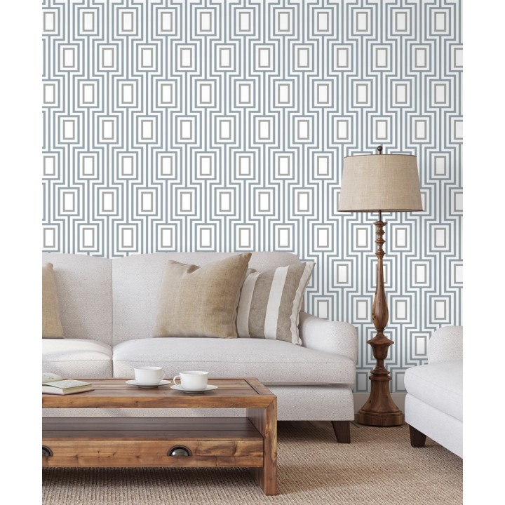 Papel pintado de rectángulos formando un laberinto - Clarion 679685