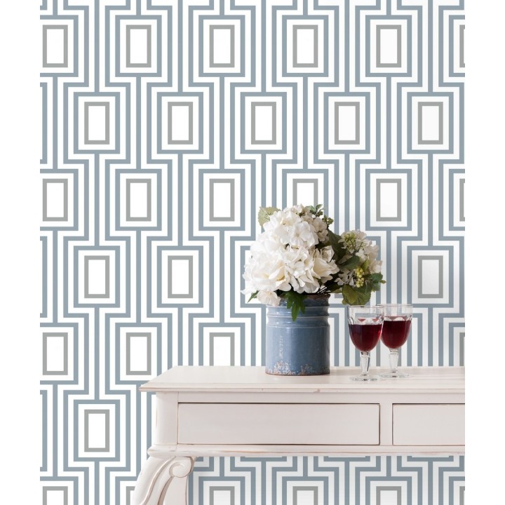 Papel pintado de rectángulos formando un laberinto - Clarion 679685