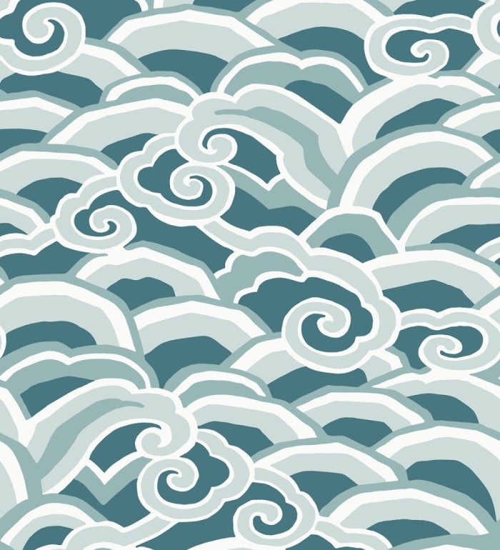 Papel pintado de olas estilo nórdico - Greek Waves 679687