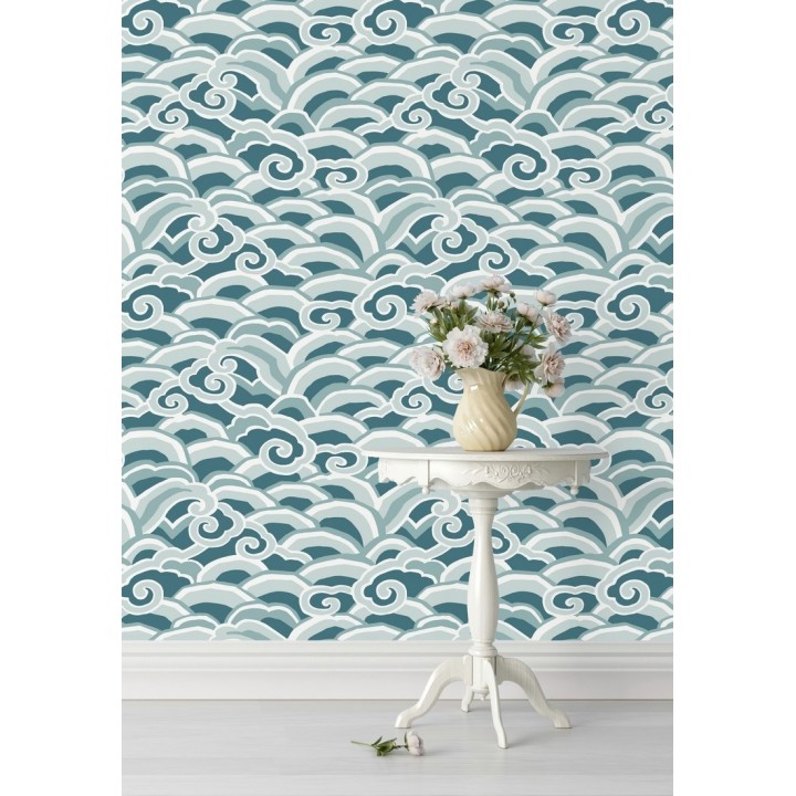 Papel pintado de olas estilo nórdico - Greek Waves 679687
