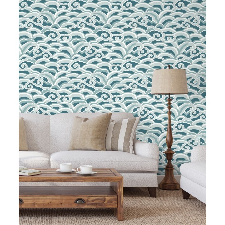 Papel pintado de olas estilo nórdico - Greek Waves 679687