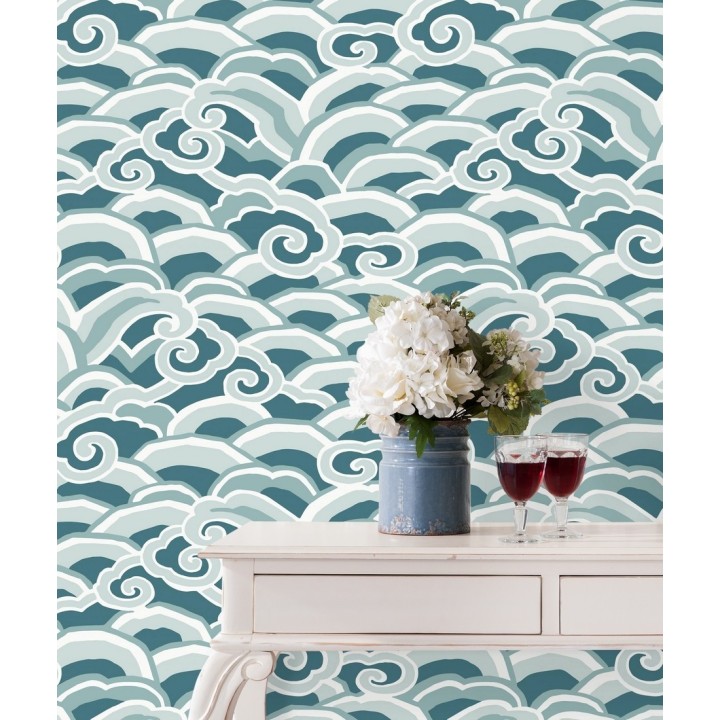 Papel pintado de olas estilo nórdico - Greek Waves 679687