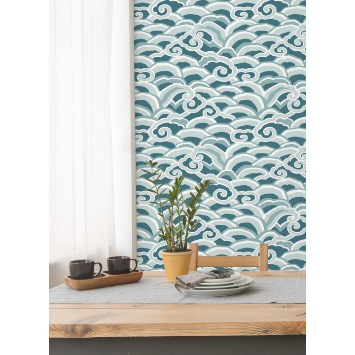 Papel pintado de olas estilo nórdico - Greek Waves 679687