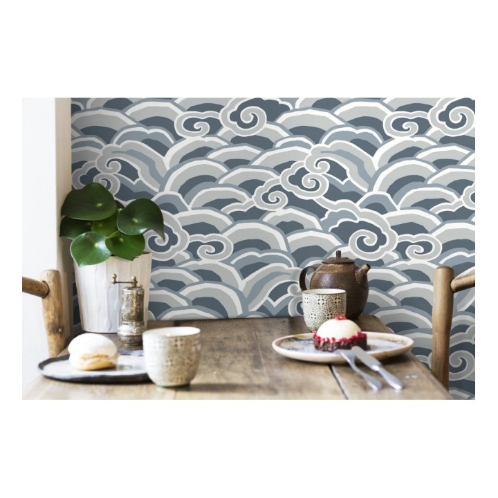 Papel pintado de olas estilo nórdico - Greek Waves 679688
