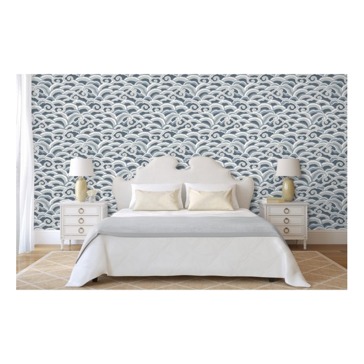 Papel pintado de olas estilo nórdico - Greek Waves 679688