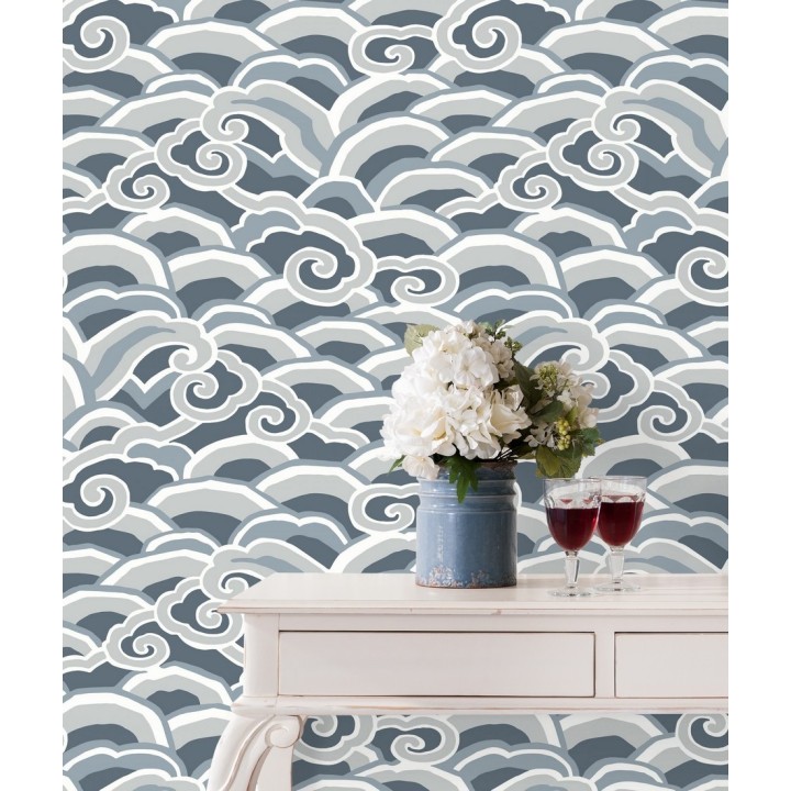 Papel pintado de olas estilo nórdico - Greek Waves 679688