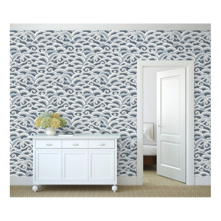Papel pintado de olas estilo nórdico - Greek Waves 679688