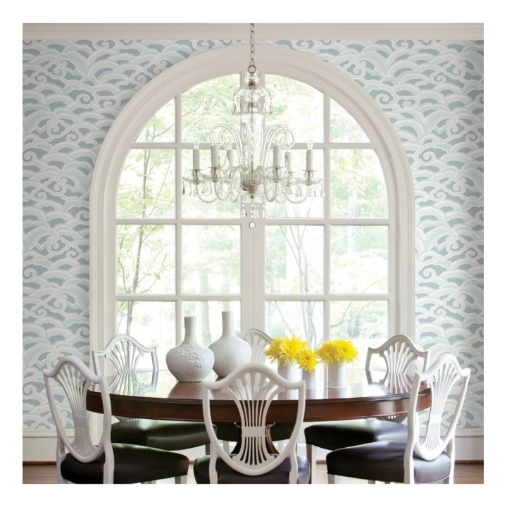 Papel pintado de olas estilo nórdico - Greek Waves 679689